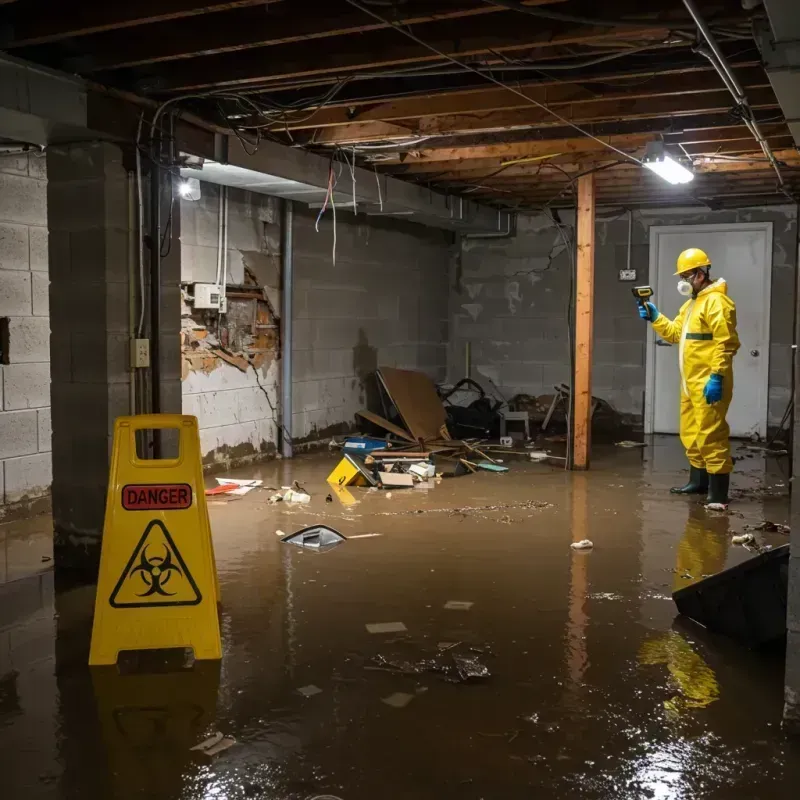 Flooded Basement Electrical Hazard in Freeman, SD Property